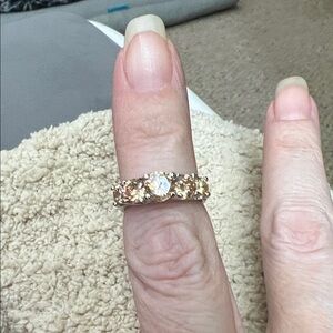 Elegant 5 Stone Citrine Ring
